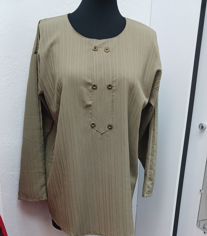 تونیک مانتویی بهاره دگمه نما(شش دگمه)