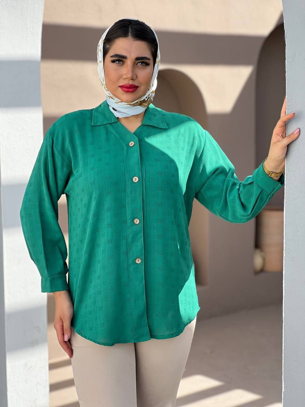شومیز زنانه مدل یقه مردانه جلو دگمه دار