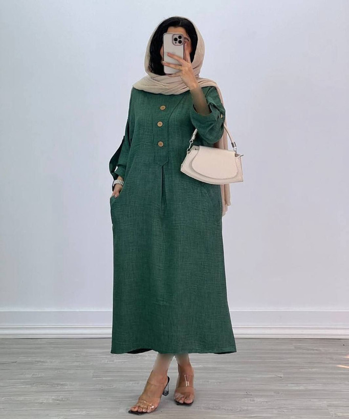کفتان زنانه جلو دگمه نما پایین کلوش