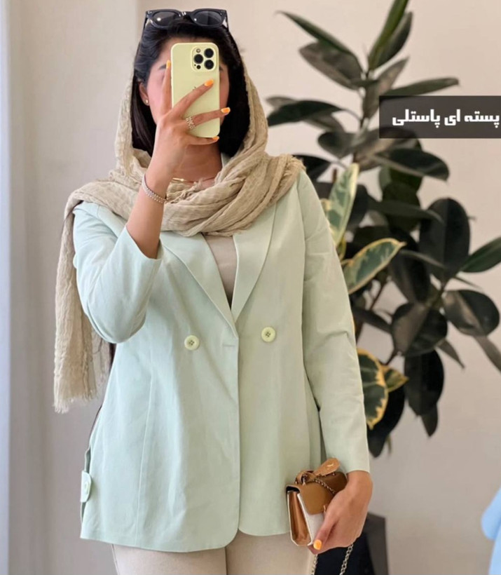 کت زنانه بغل دگمه لینن