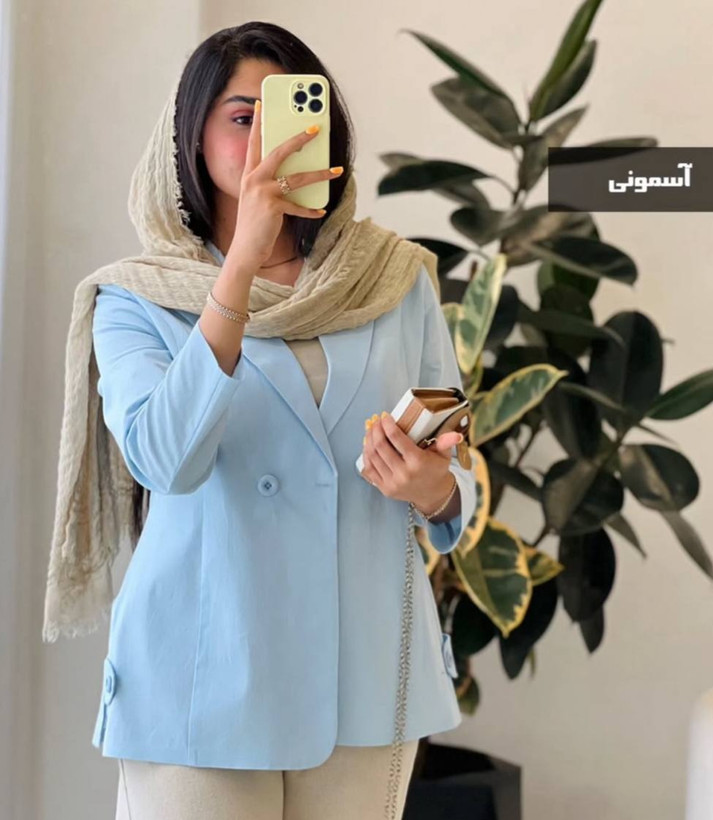 کت زنانه بغل دگمه لینن