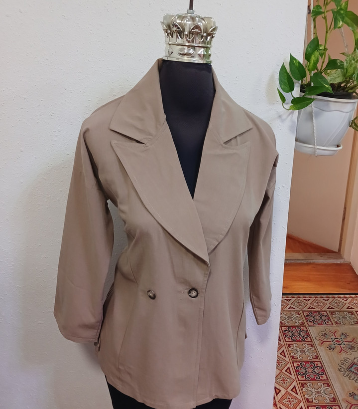 کت زنانه بغل دگمه لینن