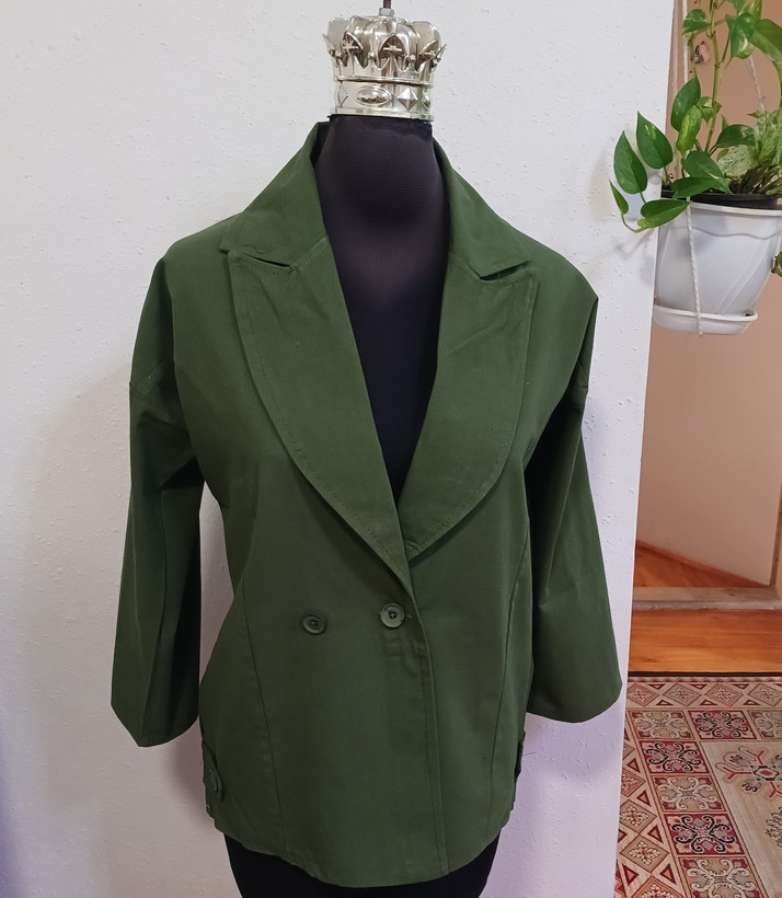 کت زنانه بغل دگمه لینن