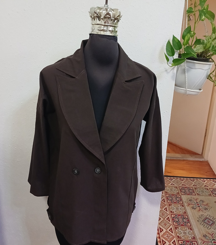کت زنانه بغل دگمه لینن
