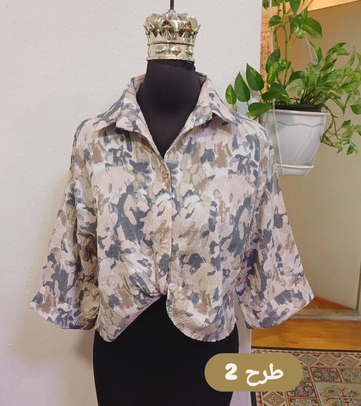 شومیز زنانه فانتزی جلوپیچ یقه مردونه (فروش اقساطی درچهارقسط)