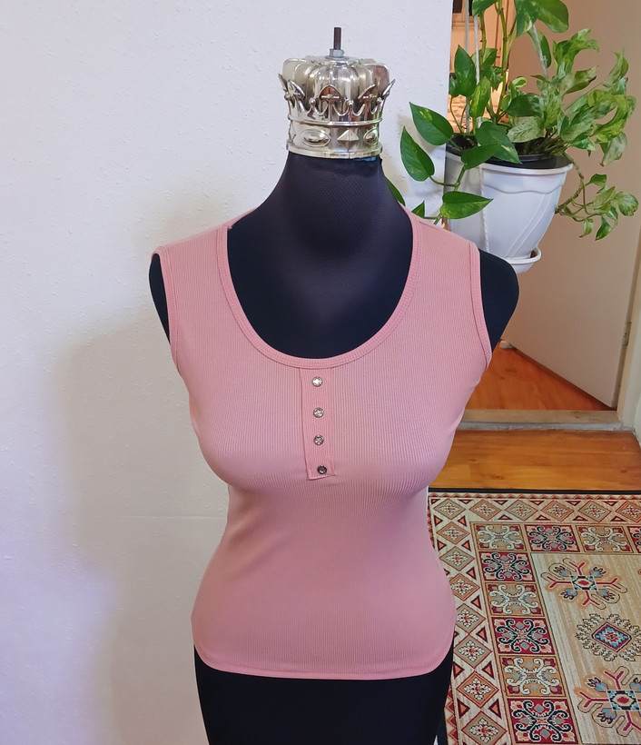 تاپ حلقه ای زنانه کبریتی یقه گرد با کشسانی بالا