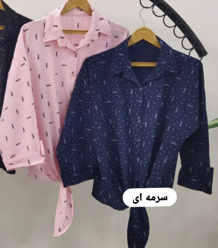 شومیز زنانه جلوگره ای پارچه پاستیلی وارداتی