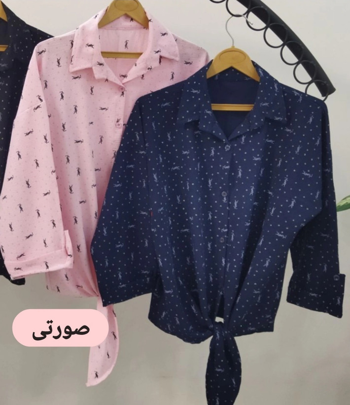 شومیز زنانه جلوگره ای پارچه پاستیلی وارداتی