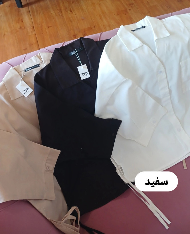 شومیز باکسی زنانه یقه مردونه جلودگمه (فروش اقساطی در چهارقسط)