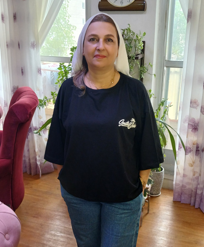 تیشرت باکسی سوپر پنبه لانگ نوشته ژله ای برجسته