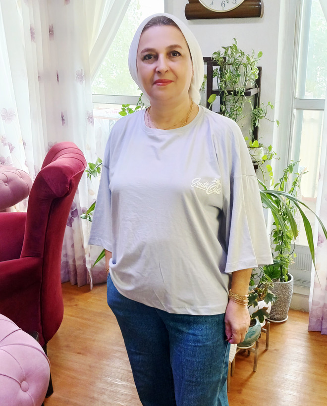 تیشرت باکسی سوپر پنبه لانگ نوشته ژله ای برجسته