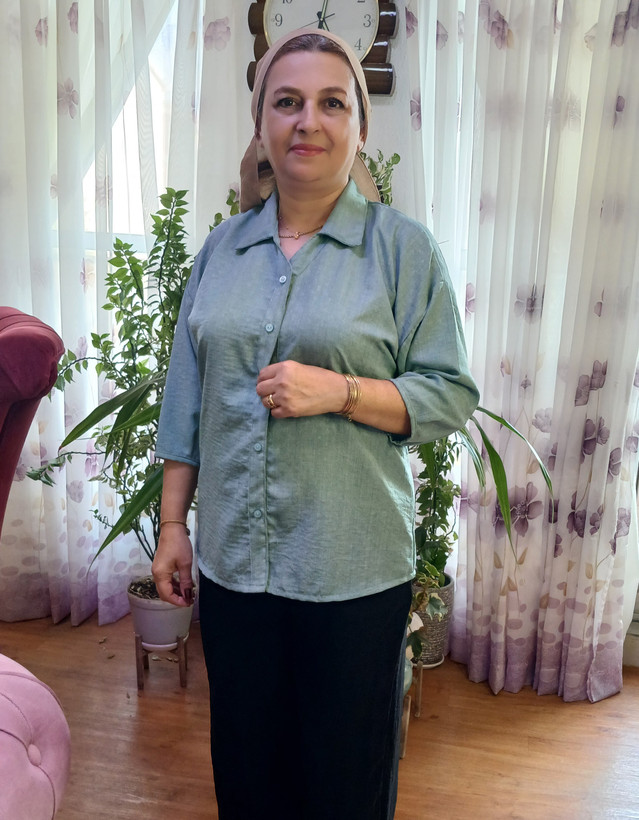 شومیززنانه یقه هفت و یقه مردونه جلودگمه